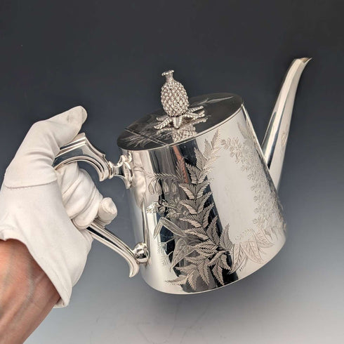 英國古董鍍銀茶壺,約1887年,Mappin & Webb出品
