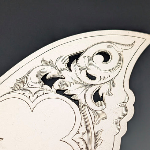 Antique British silver-plated fish server pair by Harrison Brothers & Howson