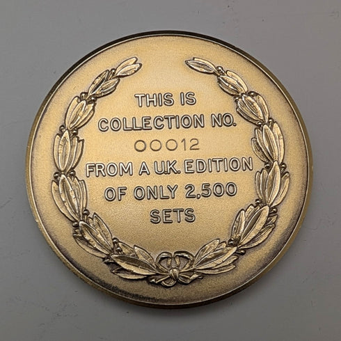 1975 St. Paul's Cathedral Apostle Set of 12 Pure Silver Teaspoons and a Pure Silver Medal, 457g Total, Wooden Case, Toye, Kenning & Spencer