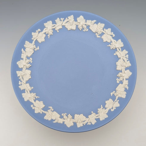 英國韋奇伍德復古碧玉陶淺藍高腳杯