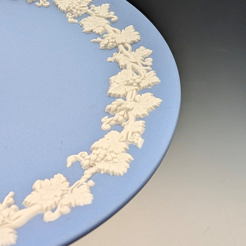 英國韋奇伍德復古碧玉陶淺藍高腳杯