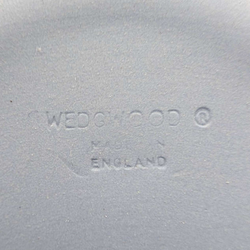 英國韋奇伍德復古碧玉器圓形帶蓋盒,淺藍色,原包裝盒和說明書