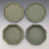 Vintage British Wedgwood Jasperware Round Lidded Boxes, Pair, Sage Green