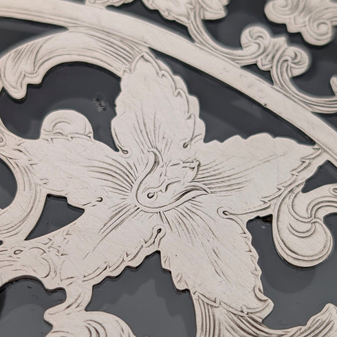 Early 20th Century US Silver Overlay Trivet, Webster Company