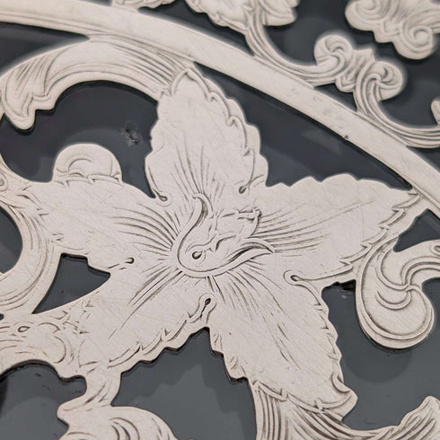 Early 20th Century US Silver Overlay Trivet, Webster Company