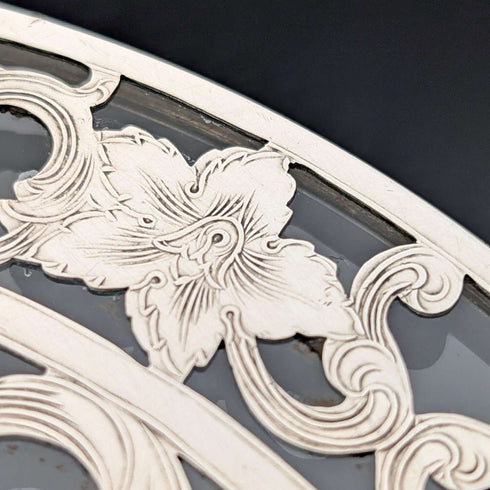 Early 20th Century US Silver Overlay Trivet, Webster Company