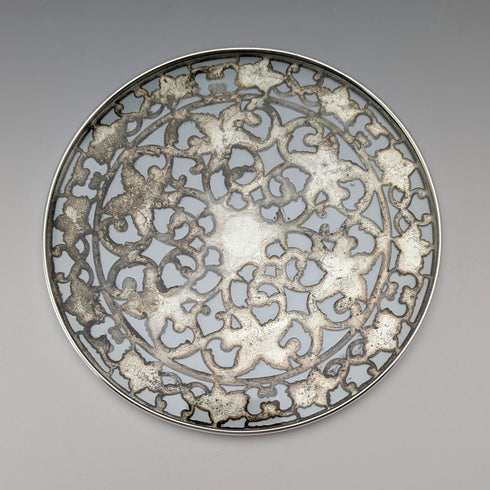 Early 20th Century US Silver Overlay Trivet, Webster Company