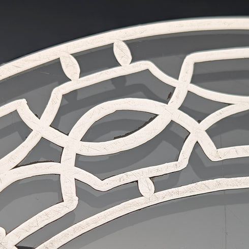 Early 20th Century US Silver Overlay Large Trivet, 20cm Diameter