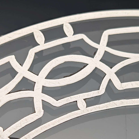 Early 20th Century US Silver Overlay Large Trivet, 20cm Diameter