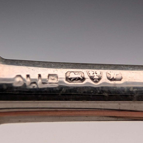 1922 British Antique Small Fork with Mother-of-Pearl Handle and Pure Silver Blade, Adie & Lovekin Ltd