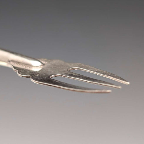 1922 British Antique Small Fork with Mother-of-Pearl Handle and Pure Silver Blade, Adie & Lovekin Ltd