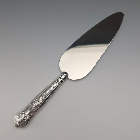 1975年英國復古純銀手柄蛋糕切片器,帶盒,Harrison Brothers出品