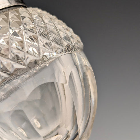 1924 British Antique Sterling Silver and Cut Glass Condiment Set by James Dixon & Sons