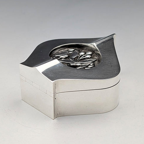 British Vintage Sterling Silver Small Trinket Box, 79g, by Keith Smith