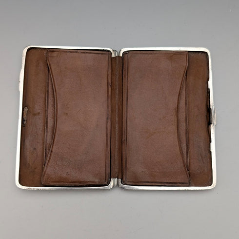 1886年英國古董純銀雙開小卡片盒,重64克,威廉奧利佛