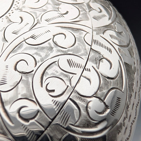 1904 British Antique Sterling Silver Pebble-Shaped Snuff Box, 90g, Williams Ltd