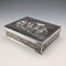 1948 Dutch Vintage Silver Cigarette Box with Wooden Interior