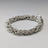Vintage sterling silver Byzantine chain bracelet, 28g