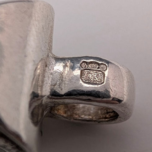 Vintage sterling silver Byzantine chain bracelet, 28g