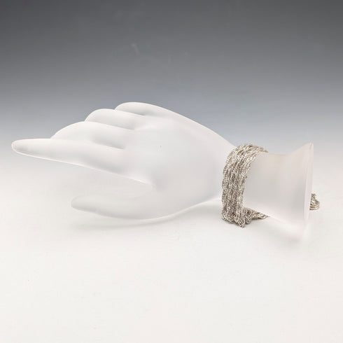 Italian Vintage Sterling Silver Multi-Twist Chain Bracelet, 28g, MILOR