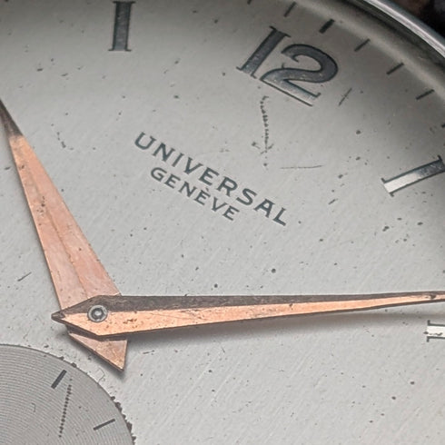 1940s Swiss Universal Men's Wristwatch, Mechanical, Cal. 262, Alloy Case, Good Working Condition