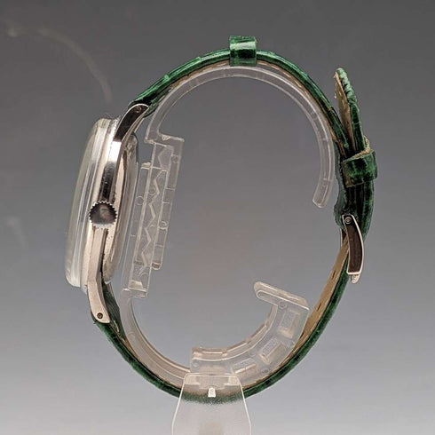 1943年頃 オメガ Ref.2325/8 紳士用 機械式腕時計 ”ジャンボ” ブラックダイヤル グリーンベルト 動作良好