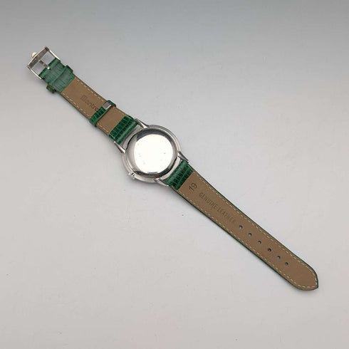1943年頃 オメガ Ref.2325/8 紳士用 機械式腕時計 ”ジャンボ” ブラックダイヤル グリーンベルト 動作良好
