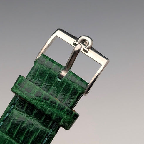 Circa 1943 Omega Ref. 2325/8 Men's Mechanical Wristwatch "Jumbo" Black Dial Green Strap Good Working Condition