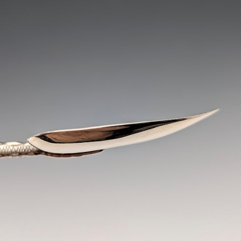 1897年英國古董純銀心型茶葉罐勺,10.4克