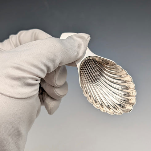 1978年英國老式純銀茶葉罐勺,20.5克,A Chick & Sons Ltd出品,含原廠盒