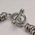 British Vintage Sterling Silver Coil Design Chain Necklace, 46cm, 91g, HH