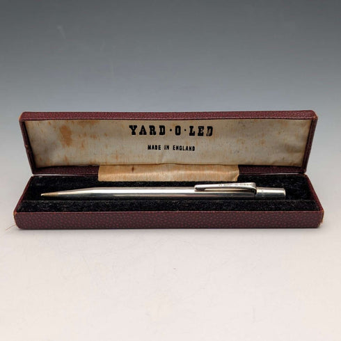 1962年英國復古紅色純銀按壓式自動鉛筆,附筆盒