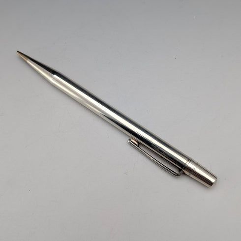 1962 British Vintage Yard O' Red Sterling Silver Push-On Mechanical Pencil with Case