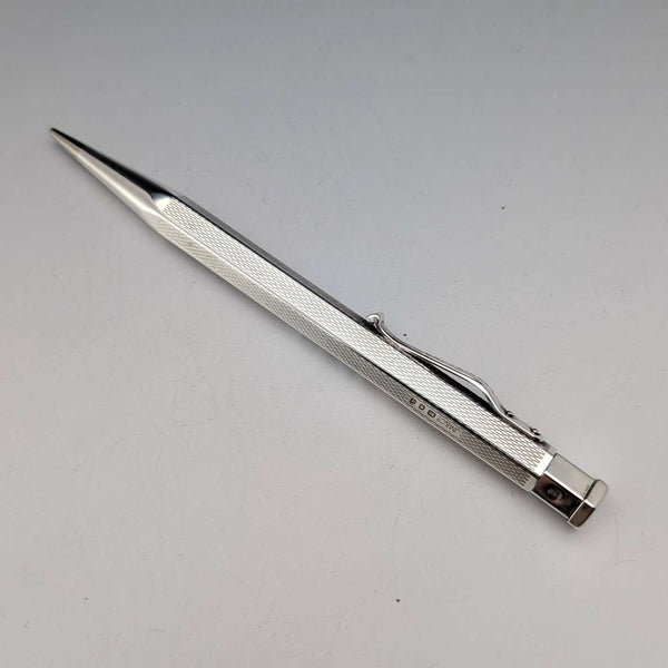 1959年英國復古紅色純銀六角形按壓式自動鉛筆