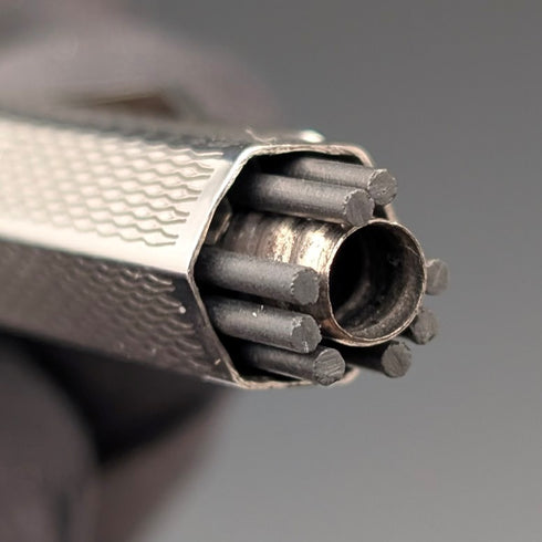 1959年英國復古紅色純銀六角形按壓式自動鉛筆