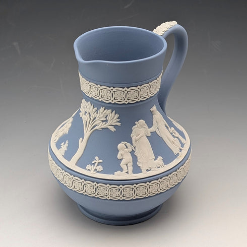 英國老式韋奇伍德碧玉陶罐,原包裝盒和產品目錄