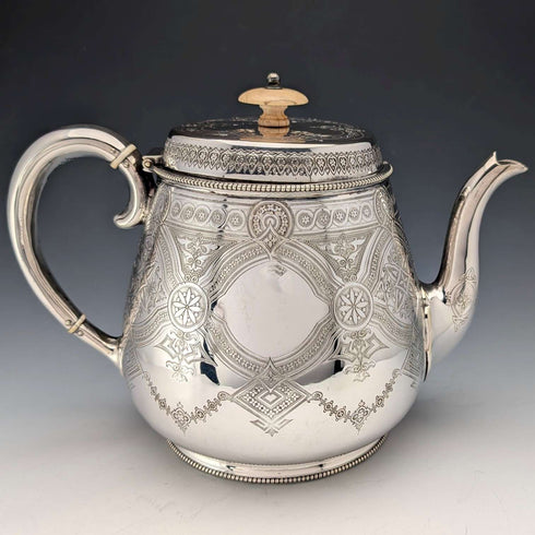 Antique British silver plated tea and coffee set