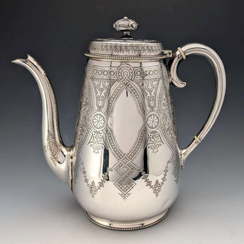 Antique British silver plated tea and coffee set