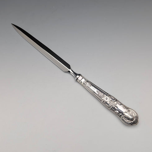 1989年英國哈里森兄弟公司出品的純銀老式信刀,附原廠盒,品相極佳。