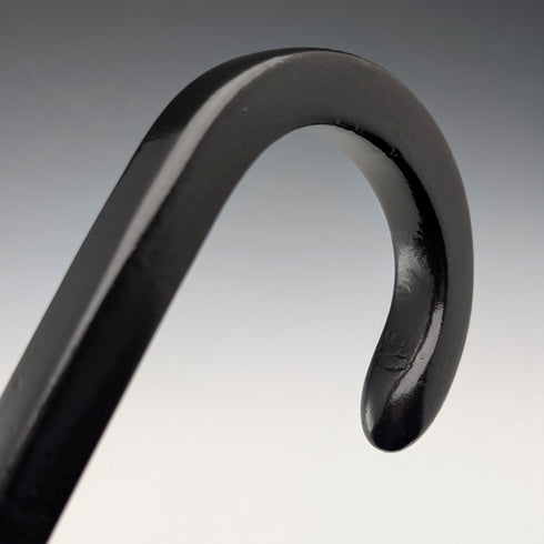 1934 年英國古董方形桿,彎曲手柄,純銀裝飾手杖,85 厘米,J Howell & Co.