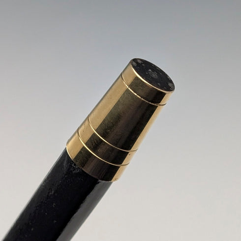 1934 年英國古董方形桿,彎曲手柄,純銀裝飾手杖,85 厘米,J Howell & Co.