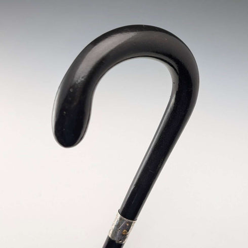 1924 年英國古董黑色彎柄純銀裝飾,91 厘米,J Howell & Co.