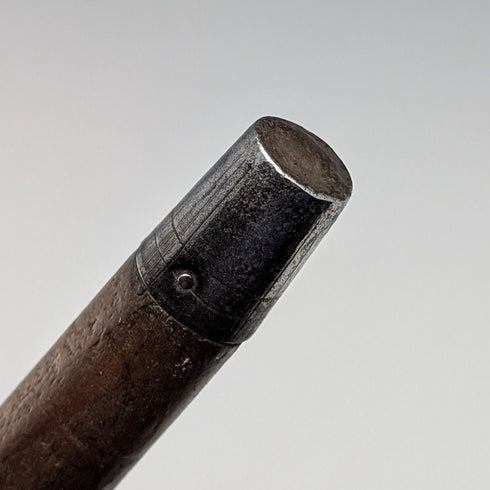 20世紀早期棕褐色手杖,鑲嵌圓環手柄,長89厘米