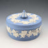 復古英國 Wedgwood Jasperware 淡藍色圓形糖果盒