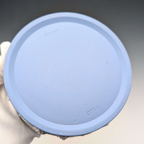復古英國 Wedgwood Jasperware 淡藍色圓形糖果盒