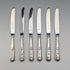Circa 1961 British Vintage Sterling Silver Handle Tea Knife Set of 6 in Viner's Case