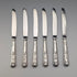Circa 1961 British Vintage Sterling Silver Handle Tea Knife Set of 6 in Viner's Case