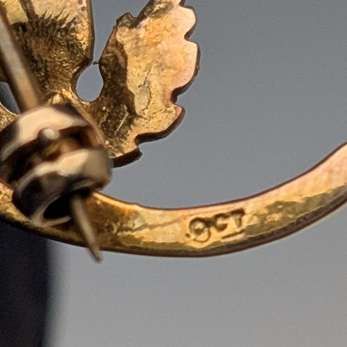 アンティーク 9ctゴールド&パール グレープブローチ ケース入