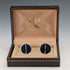 1979 British Vintage Sterling Silver Cufflinks by Dunhill in Case