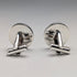 1979 British Vintage Sterling Silver Cufflinks by Dunhill in Case